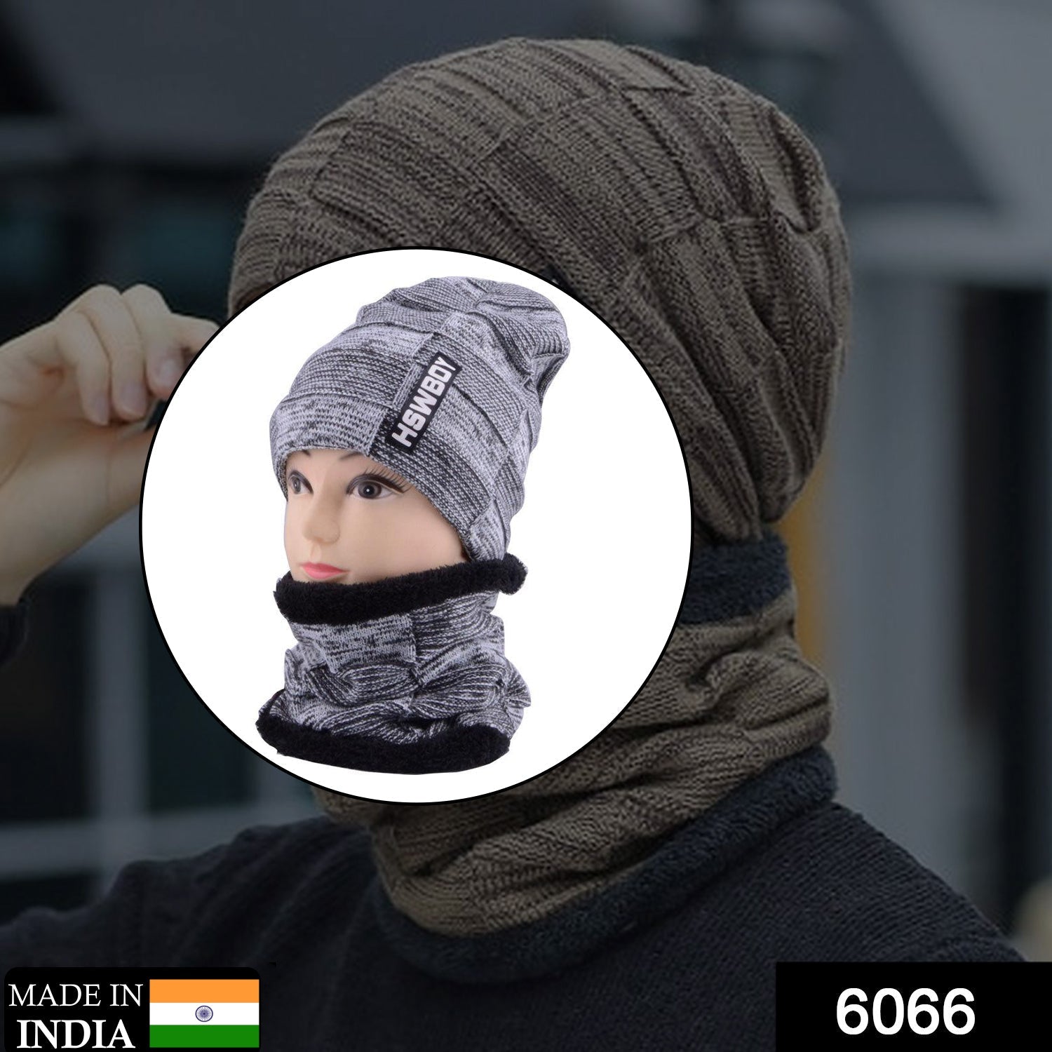 Ultra Soft Unisex Woollen Beanie Cap Plus Muffler Scarf Ultra Soft Unisex Woollen Beanie Cap Plus Muffler Scarf